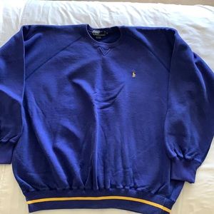 Men’s Vintage Crew Neck Sweatshirt, Polo by Ralph Lauren, Size XL